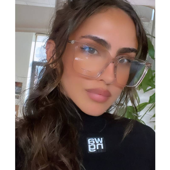 NEW Saint Laurent SL474 Opt Nude Clear Square Frames - Picture 1 of 8